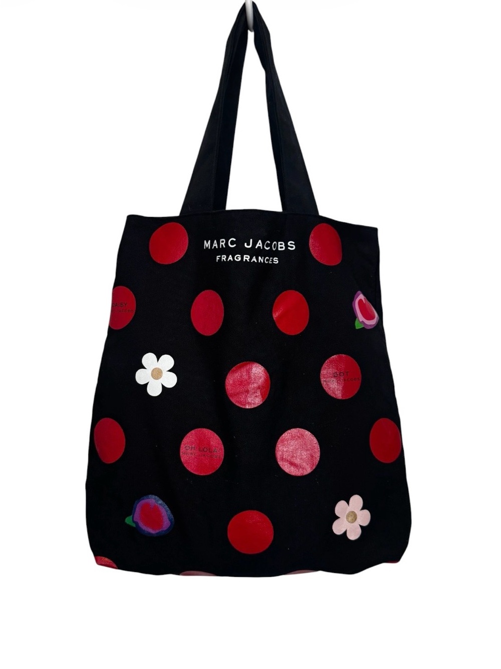 Marc Jacobs Fragrances Black Tote with Floral Print